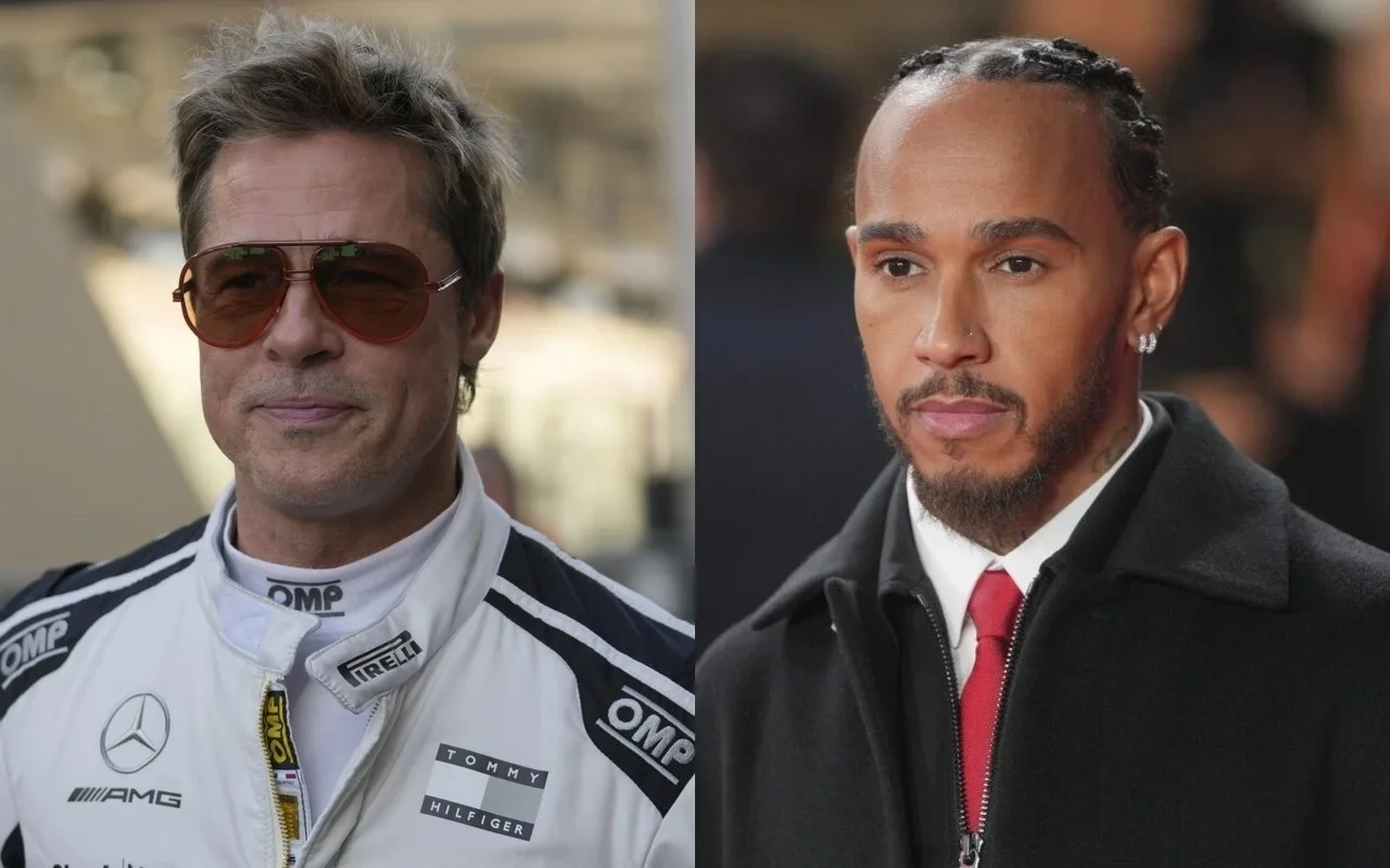 Brad Pitt 'Clawing at the Windows' During Heart-Pounding F1 Lap With Lewis Hamilton