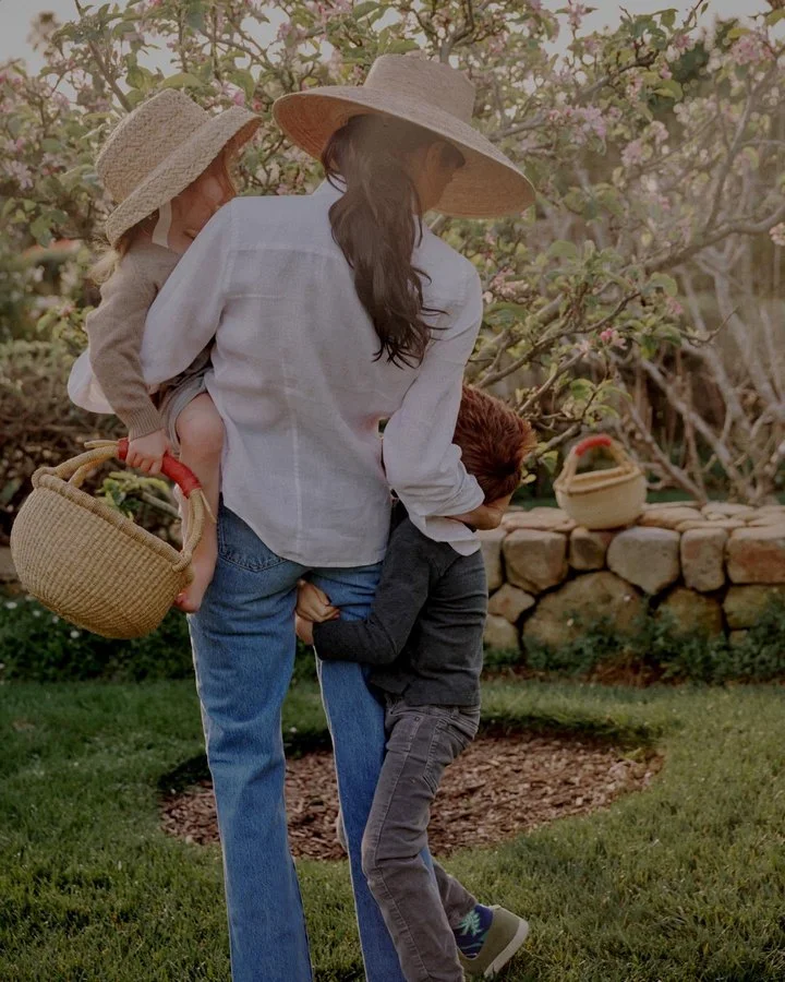 Meghan Markle in the garden with Prince Archie and Princess Lilibet