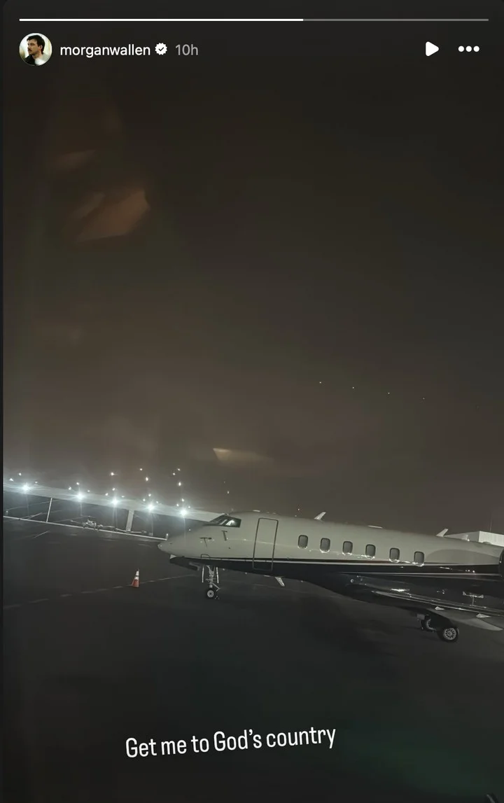 Morgan Wallen boarded a private jet after 'SNL'