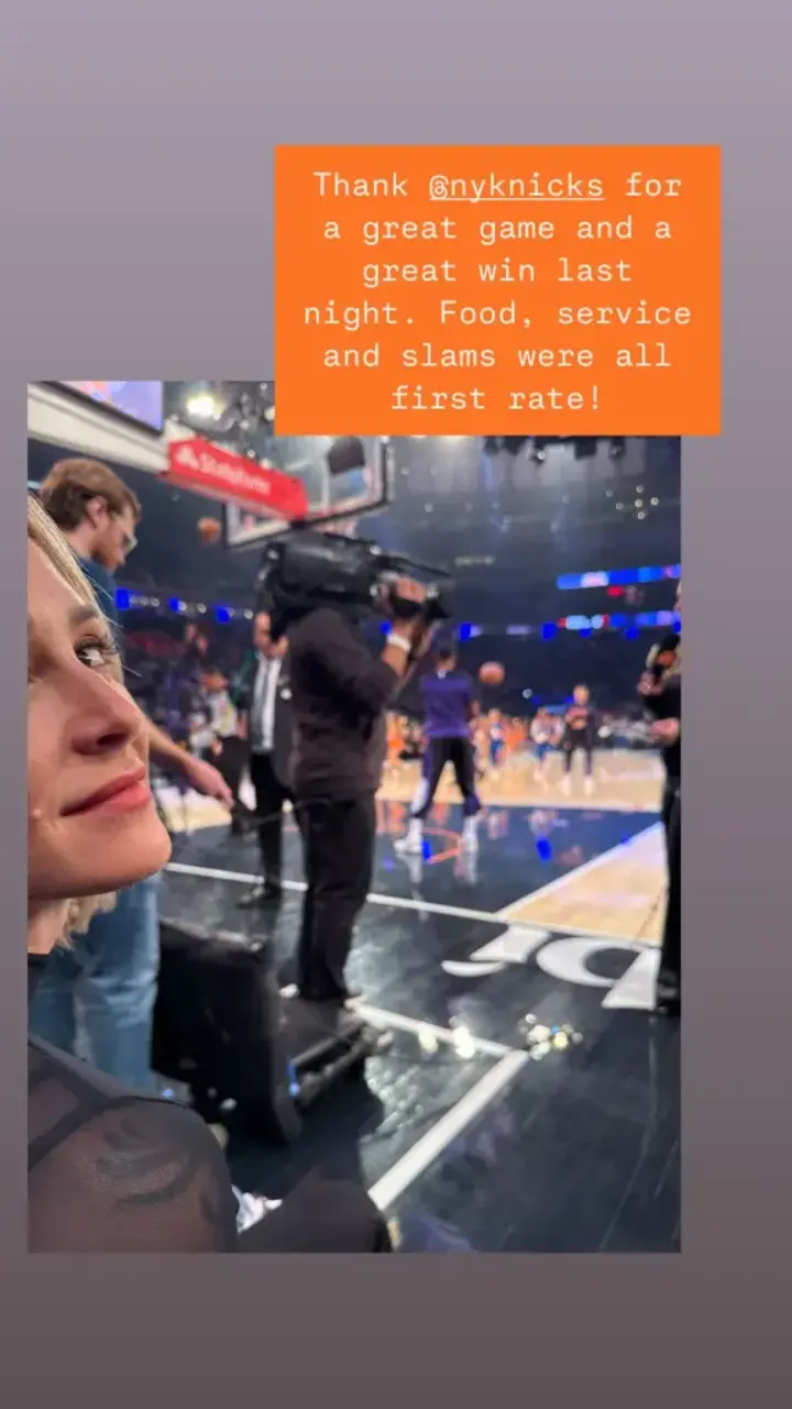 Bobby Flay shows off his date at Knicks game