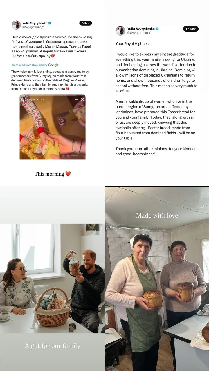 eghan Markle shares Prince Harry's pictures from Ukraine