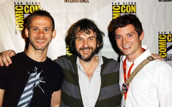 Dominic Monaghan, Peter Jackson, Elijah Wood<br>2009 Comic Con International - Day 2