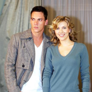 Scarlett Johansson, Jonathan Rhys-Meyers in Match Point Photo Call at the Hotel Hassler in Italy