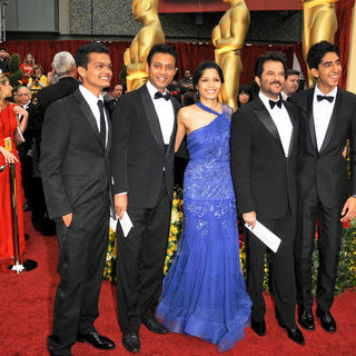 Irfan Khan, Anil Kapoor, Freida Pinto, Dev Patel, Madhur Mittal in 81st Annual Academy Awards - Arrivals