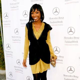 Brandy in Mercedes Benz Los Angeles Fashion Week Spring 2008 - Dina Bar-El - Front Row, and Outside Arrivals