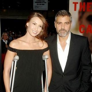George Clooney;Sarah Larson; in 'Michael Clayton' New York City Premiere