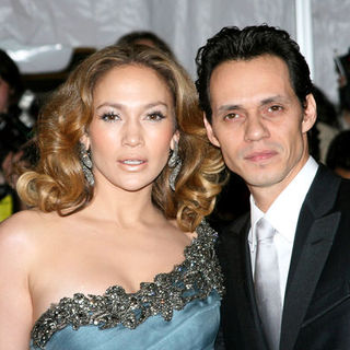 Jennifer Lopez, Marc Anthony in "Superheroes: Fashion and Fantasy" Costume Institute Gala at The Metropolitan Museum of Art