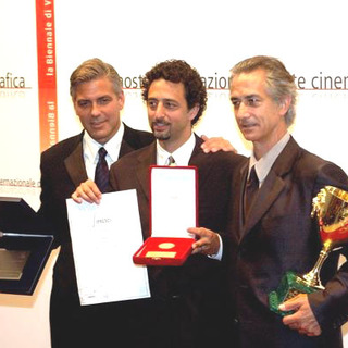 George Clooney, David Strathairn, Grant Heslov in 2005 Venice Film Festival - Golden Lion Award