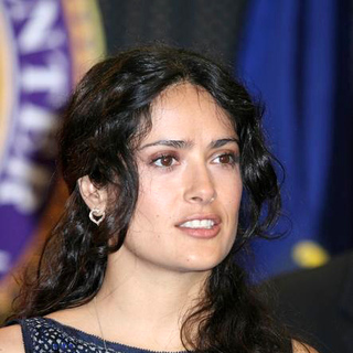 Salma Hayek in Press Conference for the Opening of the Family Justice Center for Domestic Violence Victims