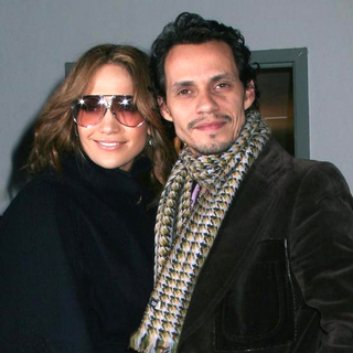 Jennifer Lopez, Marc Anthony in Olympus Fashion Week Fall 2006 - Sweetface Fashion Show Departures