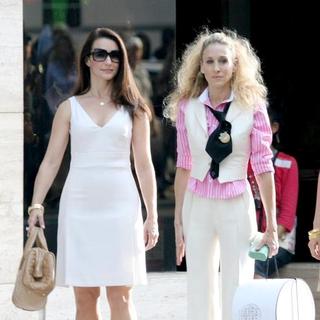 Sarah Jessica Parker, Kristin Davis in Sex and the City: The Movie - Filming On Location - September 21, 2007