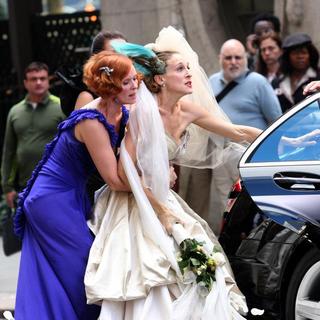 Sarah Jessica Parker, Cynthia Nixon in Sex and the City: The Movie - Filming On Location - October 12, 2007
