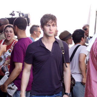 Chace Crawford in "Gossip Girls" Filming on Location in Greenwich Village in New York on August 3, 2009