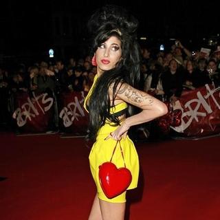 Amy Winehouse; in 2007 Brit Awards - Arrivals