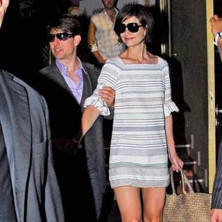 Tom Cruise;Katie Holmes; in David Beckham and Victoria Beckham Dine With Tom Cruise and Katie Holmes In Spain