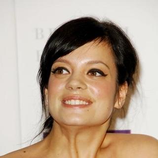 Lily Allen in 2007 British Fashion Awards at the Horticultural Hall in London