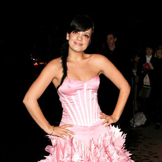 Lily Allen in 2007 British Fashion Awards at the Horticultural Hall in London