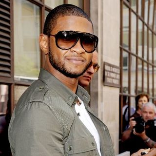 Usher Departing the Jo Whiley Show at BBC Radio 1 in London on May 8, 2008