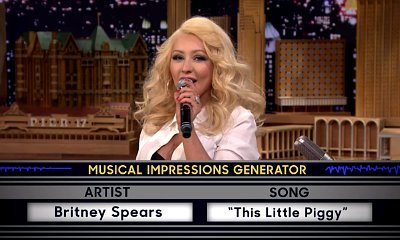 Video: Christina Aguilera Does Amazing Impression of Britney Spears on 'Tonight Show'