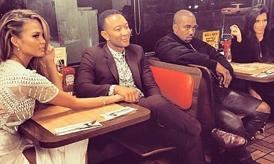 Kanye West and John Legend Having Double Date at Waffle House