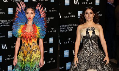 FKA twigs and Salma Hayek Stun at 'Alexander McQueen: Savage Beauty Fashion Gala'