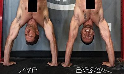 Mark-Paul Gosselaar Poses Upside Down and Naked for Fitness Competition