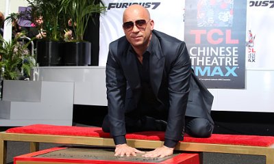 Vin Diesel Cemented His Hand and Footprints in Hollywood Boulevard