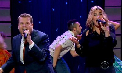 Idina Menzel and James Corden Sing 'Dirty Dancing' Song on 'Late Late Show'
