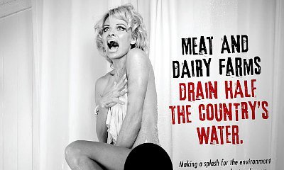Pamela Anderson Strips Off to Mimic 'Psycho' Shower Scene for PETA