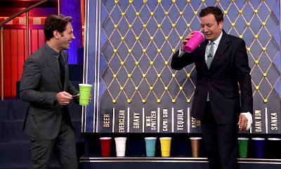 Video: Jimmy Fallon Plays 'Drinko' With Paul Rudd in 'Tonight Show' Return After Hand Injury
