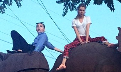Miley Cyrus and Stella Maxwell Caught Locking Lips During Lunch Date in Los Angeles