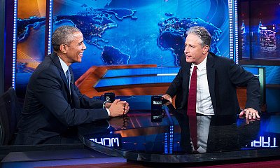 Video: President Obama Jokingly Intervenes in Jon Stewart's 'Daily Show' Exit