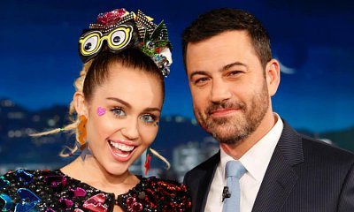 Miley Cyrus Bares Breasts, Has Bizarre Interview About 'Tits' on 'Jimmy Kimmel Live!'
