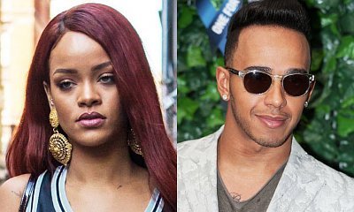 Rihanna and Lewis Hamilton Get Wet Together at Beach in Barbados