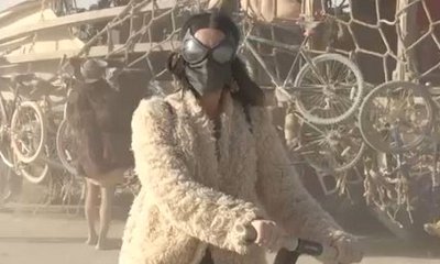 Katy Perry Falls Off Her Segway at Burning Man Festival