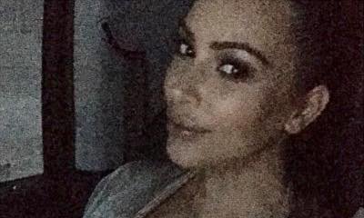 Kim Kardashian Celebrates 45 Million Instagram Followers With Grainy Selfies Showing Ample Cleavage