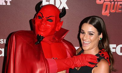 Lea Michele 'Strangled' by the Red Devil at 'Scream Queens' L.A. Premiere