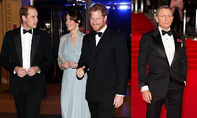 Prince William, Kate Middleton and Prince Harry Join Daniel Craig at 'Spectre' World Premiere