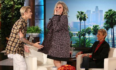 Video: Diane Keaton Is a Total Fan Girl When Meeting Justin Bieber on 'Ellen'