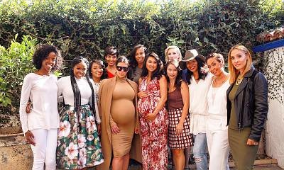 Kim Kardashian Shows Off Baby Bump at Friend's Baby Shower