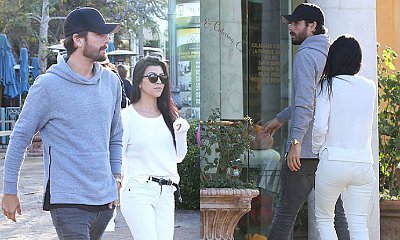 Kourtney Kardashian Is All Smiles During Lunch Date With Scott Disick