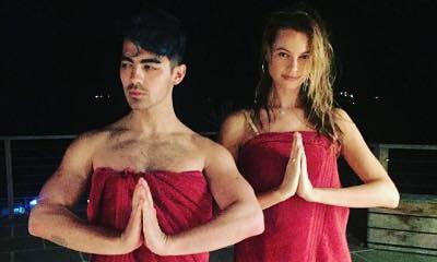Behati Prinsloo and Joe Jonas Look Wet and Wear Matching Towels