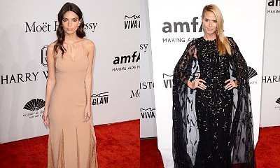 Emily Ratajkowski and Heidi Klum Wow at amfAR New York Gala