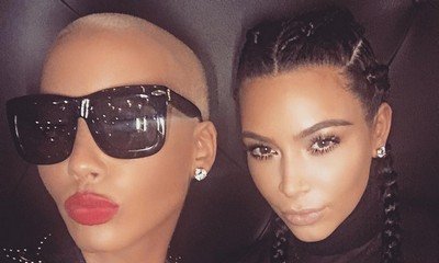 Feud Over? Kim Kardashian and Amber Rose Pose for Friendly Selfie After Kanye West Twitter Drama