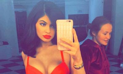 Kylie Jenner Strips Down to Bra and Panties in Sexy Selfie