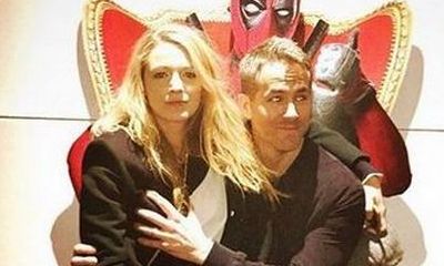Ryan Reynolds Grabs Blake Lively's Boob on 'Deadpool' Throne