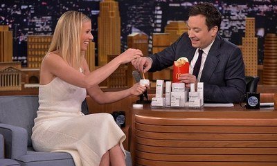 Gwyneth Paltrow and Jimmy Fallon Eat French Fries Dipped in Goop Skin Cream