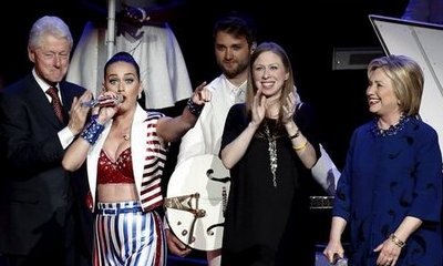 Katy Perry and Elton John Performing at Hillary Clinton's Presidential Fundraiser