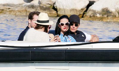 Orlando Bloom Kisses Katy Perry During Lunch in Cannes