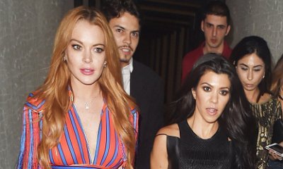 Kourtney Kardashian Plays Twinsie With Lindsay Lohan as She Tries Out LiLo's Dress